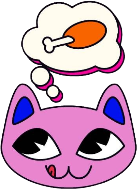 Cat dreaming of chicken